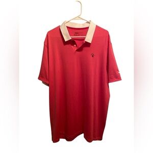 Nike Men's Dri Fit golf polo. Size‎ XL. Light Red/Salmon colored. Good condition